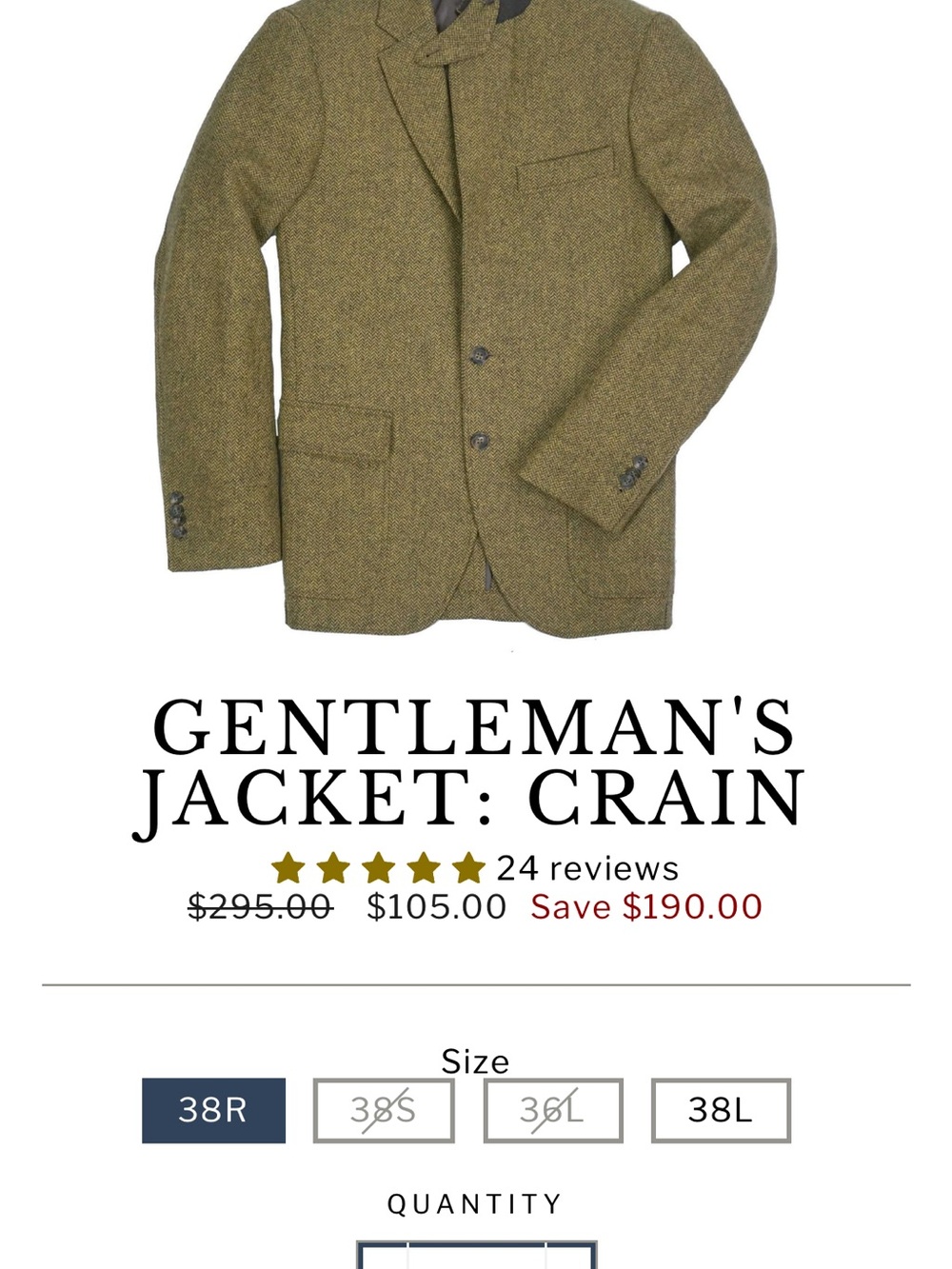 Southern Proper Olive Tweed Pea Coat